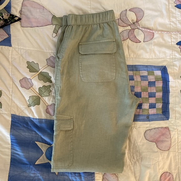 Nicole Miller linen pants, pale green - Picture 2 of 7